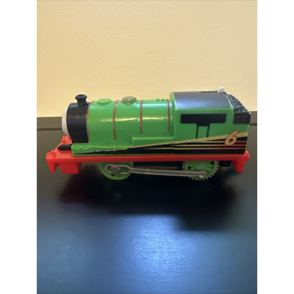 Vintage TOMY Thomas Train Trackmaster PERCY 1994 Green #6 Working Engine Only - Picture 4 of 8